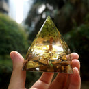 Orgonite Pirâmide com Obsidiana - Stay Positive