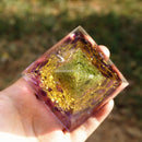 Orgonite Pirâmide com Obsidiana - Stay Positive