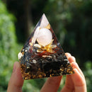 Orgonite Pirâmide com Obsidiana - Stay Positive