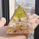Orgonite Pirâmide com Obsidiana - Stay Positive
