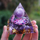 Orgonite Pirâmide com Obsidiana - Stay Positive