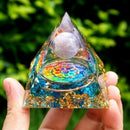 Orgonite Pirâmide com Obsidiana - Stay Positive