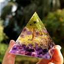 Orgonite Pirâmide com Obsidiana - Stay Positive